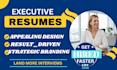 write a professional executive resume