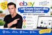 create expert ebay product listings with ebay SEO optimization