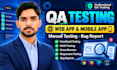 qa testing, usability testing for website and mobile app