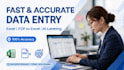 do accurate data entry, excel data cleaning and ai data labeling for your busine