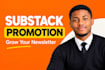 do substack account promotion, substack subscribers growth, substack newsletter