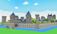 create custom 3d game map design, low poly environment, building and texturing