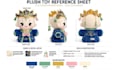 create custom plush reference sheet, stuffed animal design for manufacturing