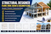 structural designer floor, roof, beam and column plans