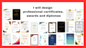 design professional certificates, awards and diplomas