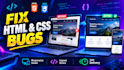 fix HTML CSS bugs and responsive issues