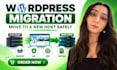 migrate wordpress website to a new host or hosting provider