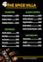 design a professional restaurant menu