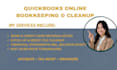 do quickbooks online, bookkeeping and quickbooks cleanup