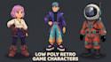 do retro low poly 3d model, n64, ps1, psx 90s 3d style model, rig, animation