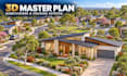 render 3d master plans, subdivisions and housing estate developments