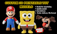 create custom 3d printable toy models, mini animals, action figure, figurine toy