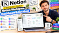 notion template, notion dashboard, notion workspace, notion