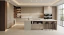 modern luxury kitchen cabinets with 3d rendering