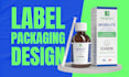 create a print ready product label design for your brand
