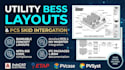 design utility bess concept layouts with pcs equipment and sld documentation