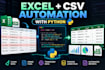 automate excel and CSV tasks with python