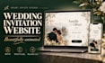create an animated interactive wedding invitation website with rsvp