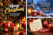 create a cozy christmas fireplace ambience video