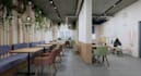 render 3d restaurant,coffee lounge interior,retail space layout,cgi dessert shop