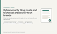 write cybersecurity blog posts and technical articles for tech brands