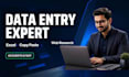 do accurate data entry, arrang data and excel data entry