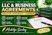 draft llc operating agreements, partnership agreements and business contracts