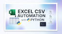 automate excel CSV data tasks using python