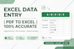 do data entry, copy paste, data scraping, email leads, pdf to excel data