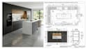 design modern handleless kitchen cabinetry, custom cabinet plans and layouts