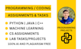 do programming and coding assignments in python, java, cpp