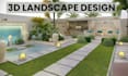 create your landscape design, backyard, patio and garden with 3d rendering