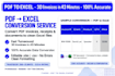 convert PDF to  excel, image to excel, scanned PDF to excel