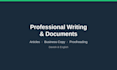 write and edit professional documents, articles and copy