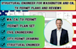 provide civil engineering permit plans, structural for california and florida