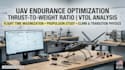 uav endurance optimization thrust weight ratio vtol analysis