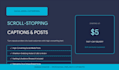 write magnetic, scroll stopping social media captions