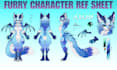 create custom furry reference sheet, fursona ref sheet, furry oc, anthro fursuit