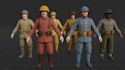 create retro low poly 3d character ps1 psx n64 with rigging and custom animation