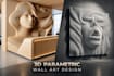 design custom parametric wall art,cnc dxf pattern,laser cut,3d wall design