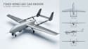 design custom fixed wing uav rc aircraft 3d printable drone cad