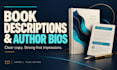 write an engaging book description and author bio