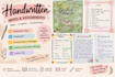 neatly handwrite your notes, letters and custom text