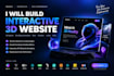 interactive 3d website 3d spline scrolling animation rive parallax lottie svg