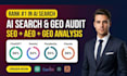do ai search audit, GEO aeo analysis, and boost your chatgpt gemini visibility