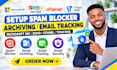 setup microsoft 365 zoho cpanel titan mail spam blocker email tracking archiving