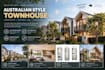create realistic 3d townhouse render and residential complex landscape