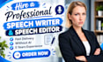 write an engaging keynote, wedding and motivational speech