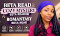 beta read cozy mystery beta reader romantasy beta read mystery beta read