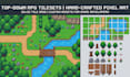 create custom pixel art tileset, tilemap, assets top down rpg game environment
